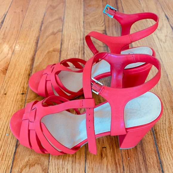ModCloth red T-strap heels - Picture 3 of 3